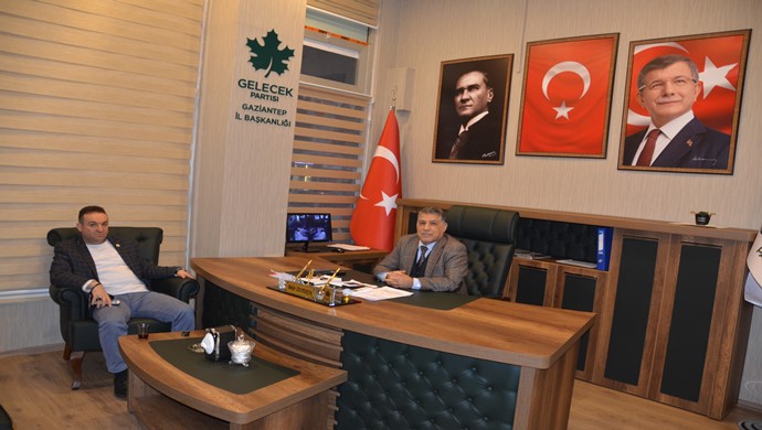 Başkan Mehmet Danaoğlu `ndan Gelecek Partisi Gaziantep İl Başkanı Bekir Öztekin `e Ziyaret