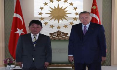 Cumhurbaşkanı Erdoğan, Japonya Dışişleri Bakanı Motegi’yi kabul etti