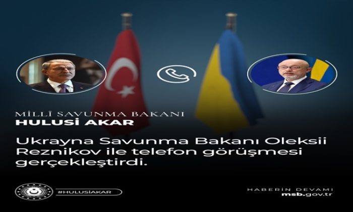 Millî Savunma Bakanı Hulusi Akar, Ukrayna Savunma Bakanı Oleksii Reznikov ile Görüştü