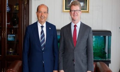Cumhurbaşkanı Ersin Tatar’a İngiliz Yüksek Komiseri Stephen Lilly’den veda ziyareti