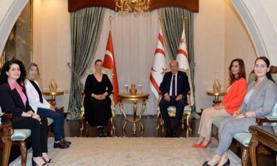 Cumhurbaşkanı Ersin Tatar, Kıbrıs Türk Fizyoterapistler Derneği Başkanı Dr. Fzt. Şahveren Yücel ve beraberindeki heyeti kabul etti