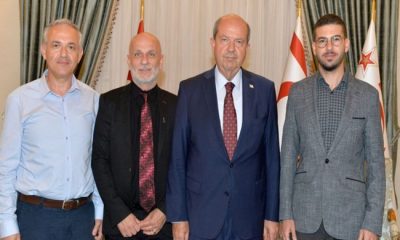 Cumhurbaşkanı Ersin Tatar, Kıbrıs Türk Serbest Çalışan Hekimler Birliği Başkanı Dr Remzi Gardiyanoğlu ve beraberindeki heyeti kabul etti