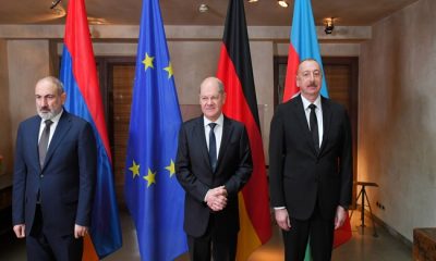 İlham Aliyev, Almanya Başbakanı ve Ermenistan Başbakanı ile ortak görüştü